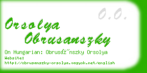 orsolya obrusanszky business card
